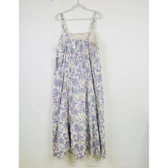 NEW Lane Bryant Smocked Floral Print Maxi Dress Boho Cottagecore Resort Size 22 - Picture 7 of 14